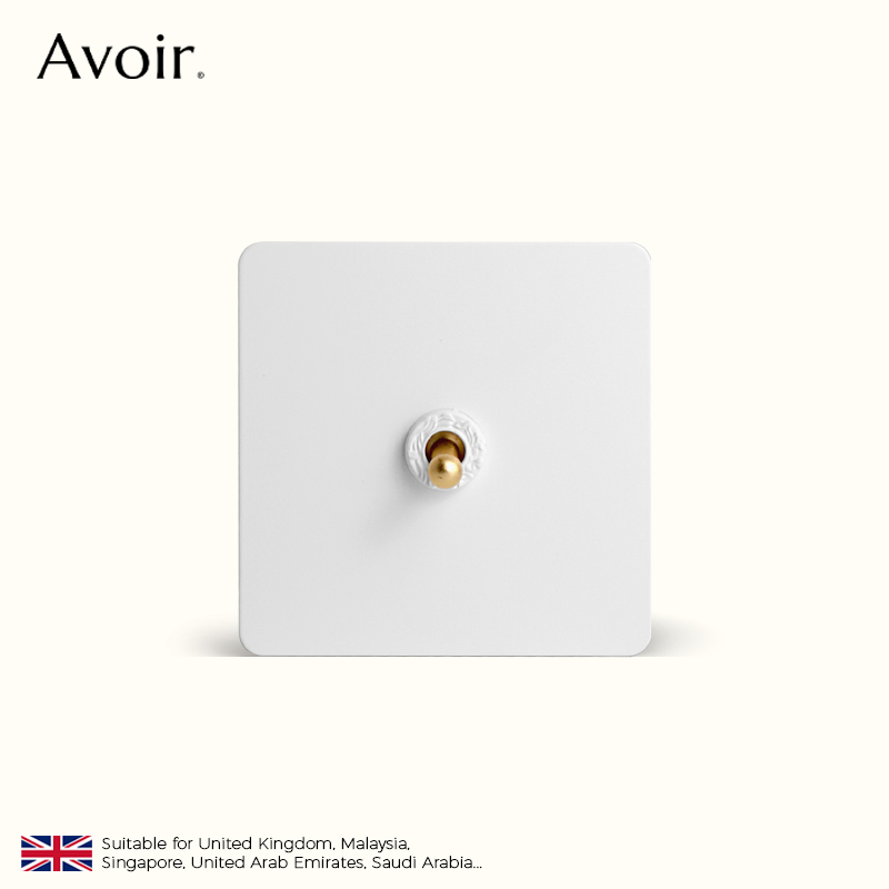 Home Improvement Uk - Avoir トグルスイッチ英国壁ソケットパネル電源ソケットコンセント英国中間白壁ライト Swicth ホームセンター用