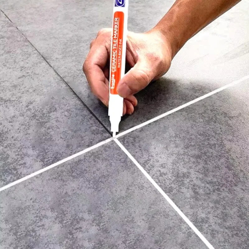 Tile Grout Repair - 1/2 個防水マーカーペン壁の継ぎ目修理タイルグラウトマーカーペン床浴室除染ペイントブラシツール