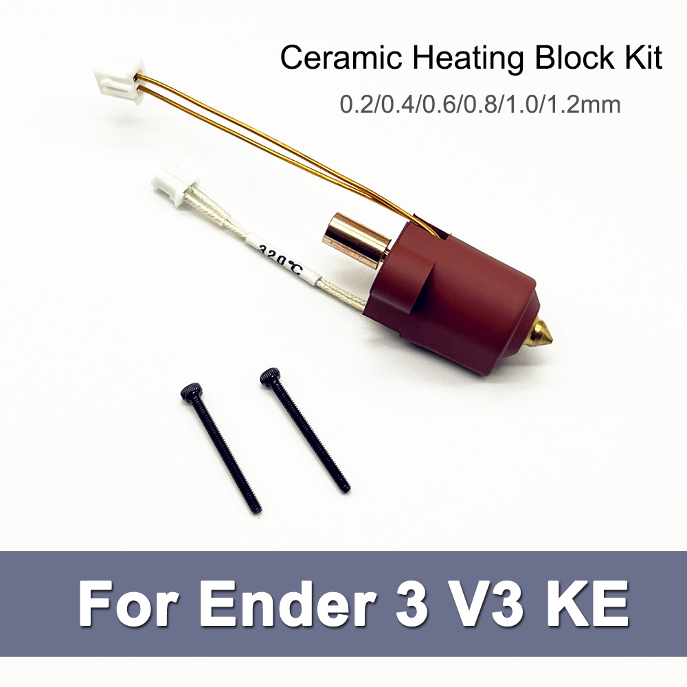 Creality Printer K1 - Ender 3 V3 KE用ホットエンド、セラミックヒートブロックキット、ノズル、ホットエンドソック、Creality Ender 3V3