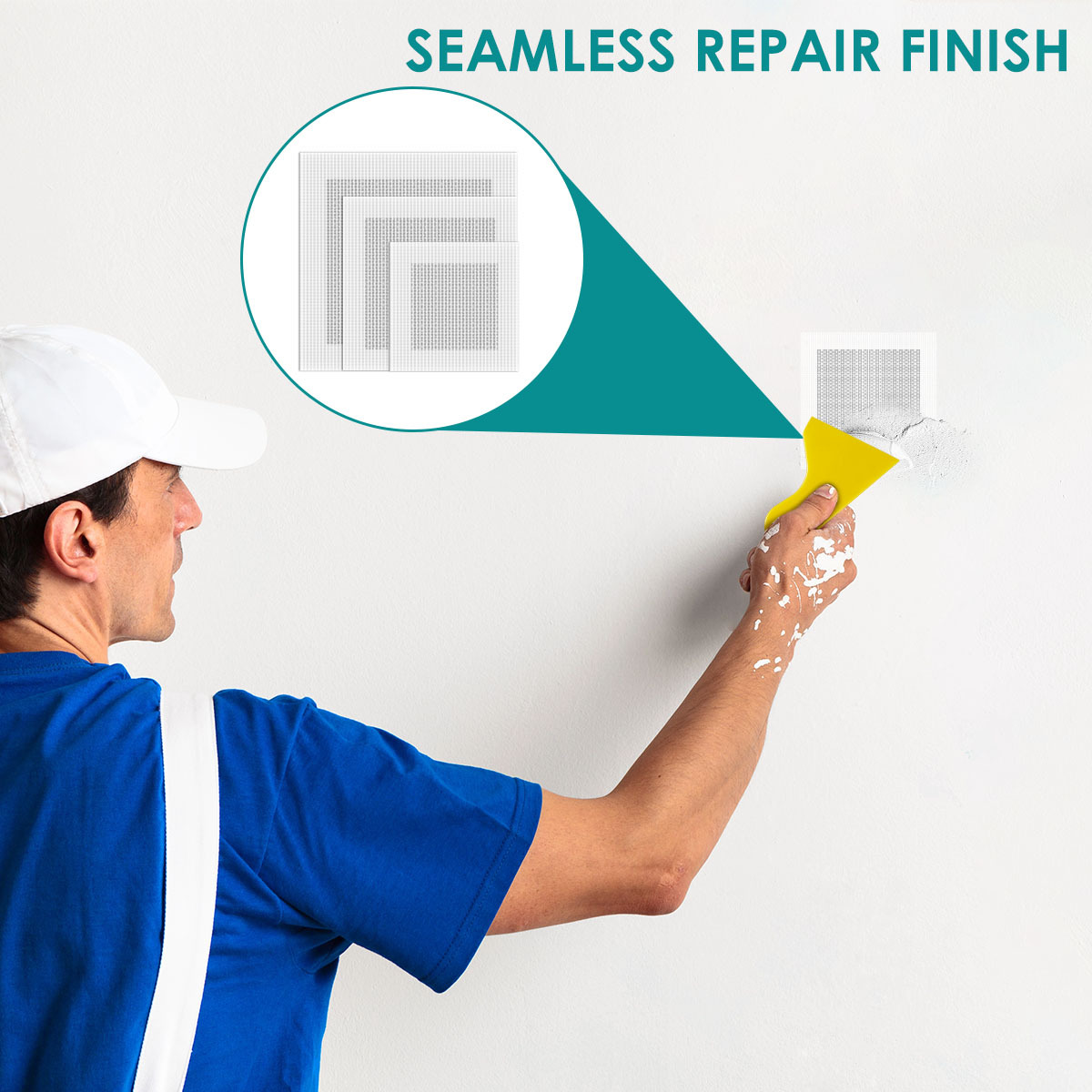 4個セット メッシュ壁補修パッチ 粘着性補修ネット ドライウ - Tile Grout Repair のレビューと価格