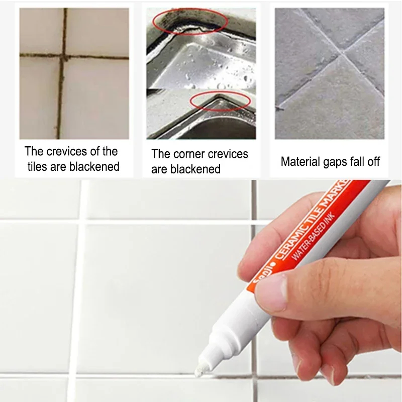 12 色白防水タイルマーカーグラウトペン壁継ぎ目ペンタイル床 - Tile Grout Repair のレビューと価格